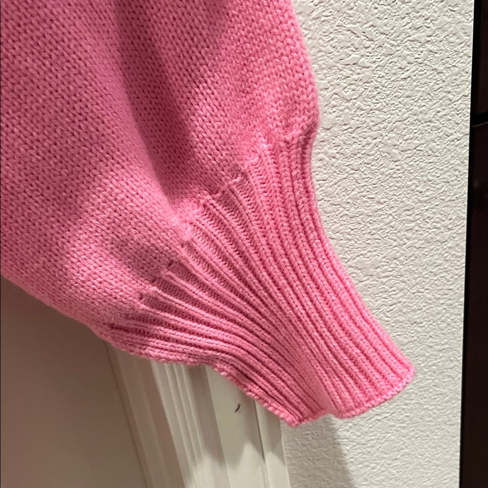 Dressed in LALA Pink Smiley Face Sweater - Picture 7 of 8